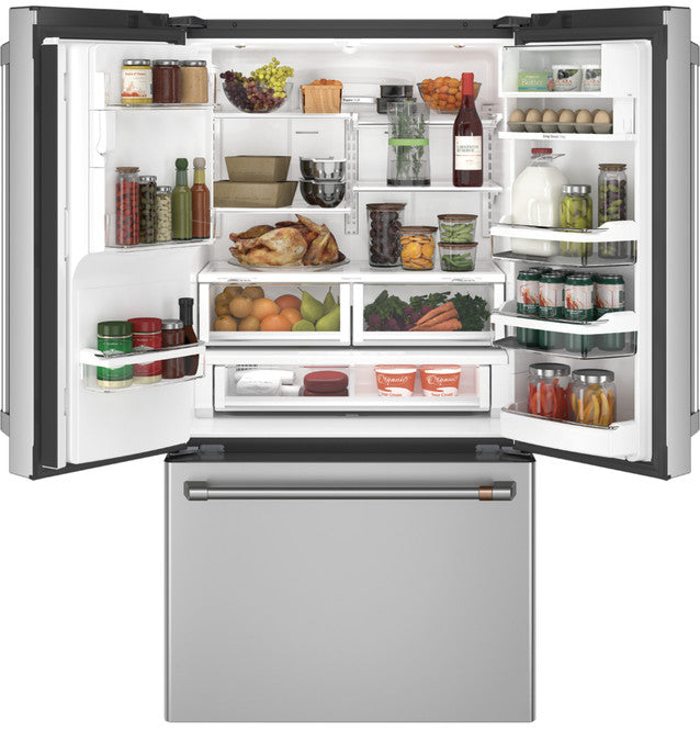 Réfrigérateur intelligent à portes françaises Café™ ENERGY STAR® de 22,1 pi³ à profondeur de comptoir avec système d'infusion Keurig® K-Cup® - CYE22UP2MS1
