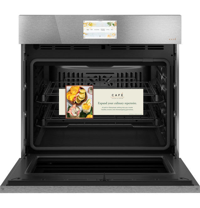 Four mural simple à convection encastrable intelligent Café™ de 30 po en verre platine - CTS90DM2NS5