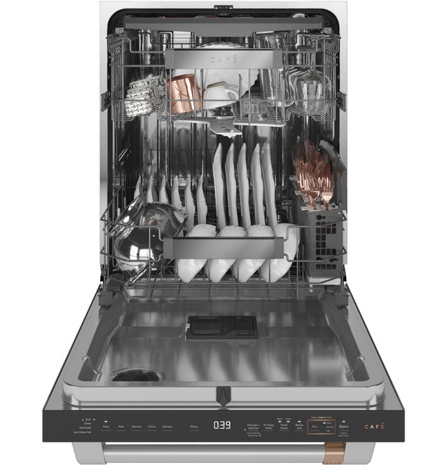 Lave-vaisselle intelligent Café™ ENERGY STAR® avec intérieur en acier inoxydable et lavage ultra-nettoyant, et séchage ultra-rapide à double convection - CDT875P2NS1