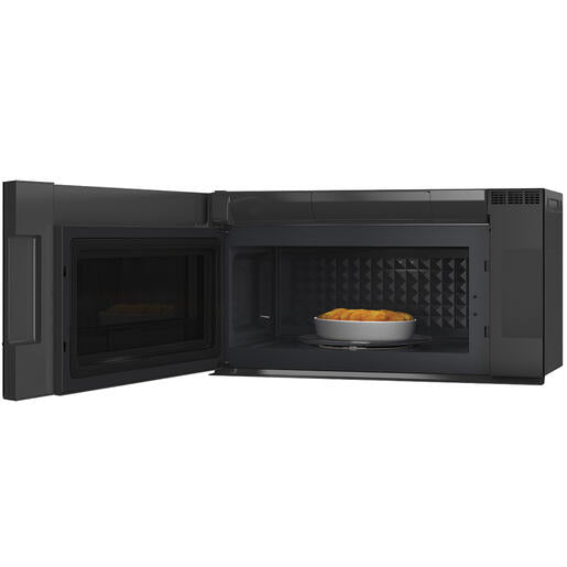 Four à micro-ondes à hotte intégrée Café™ de 2,1 pi³ avec connexion Wi-Fi en verre moderne - CVM721M2NCS5