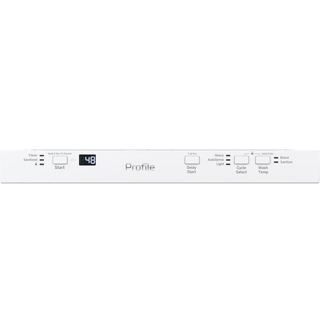 Lave-vaisselle GE Profile™ ENERGY STAR® 18 po avec intérieur en acier inoxydable et cycle de désinfection conforme à l'ADA - PDT145SGLWW