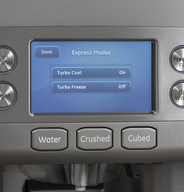 Réfrigérateur intelligent à portes françaises Café™ ENERGY STAR® de 22,1 pi³ à profondeur de comptoir avec système d'infusion Keurig® K-Cup® - CYE22UP2MS1