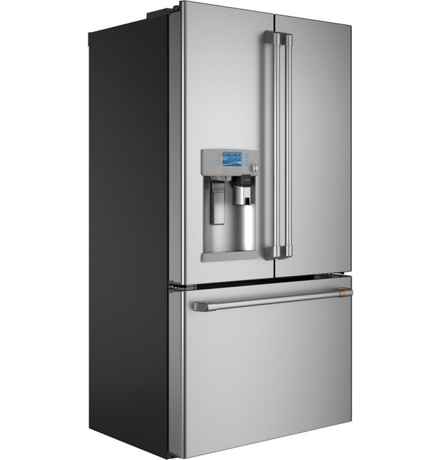 Réfrigérateur intelligent à portes françaises Café™ ENERGY STAR® de 22,1 pi³ à profondeur de comptoir avec système d'infusion Keurig® K-Cup® - CYE22UP2MS1