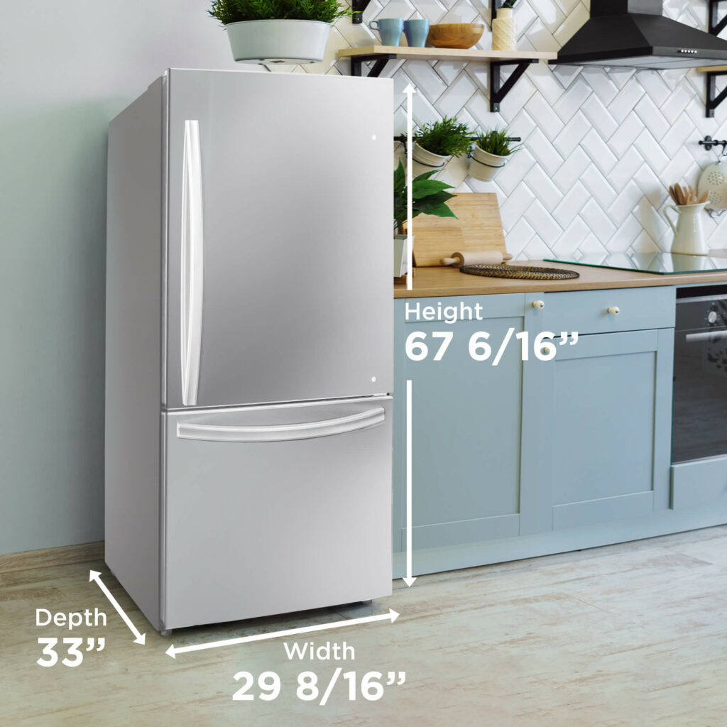 Danby Designer 18.7 cu. ft. Apartment Fridge Bottom Mount in Stainless Steel or White - DBM187E1SSDB // DBM187E1WDB