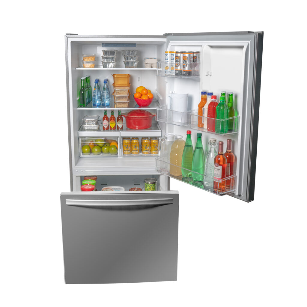 Danby Designer 18.7 cu. ft. Apartment Fridge Bottom Mount in Stainless Steel or White - DBM187E1SSDB // DBM187E1WDB