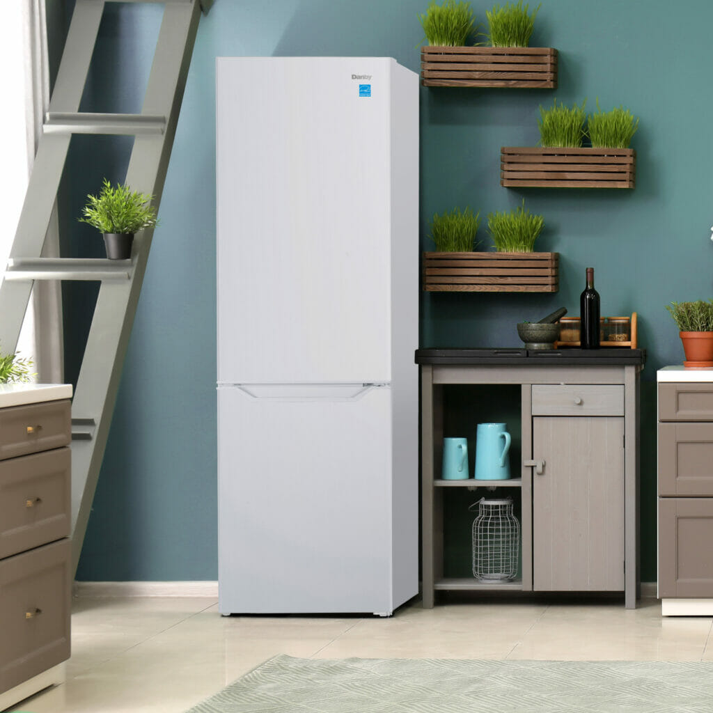 Danby 10 cu. ft. Bottom Mount Apartment Size Fridge in White - DBMF100B1WDB