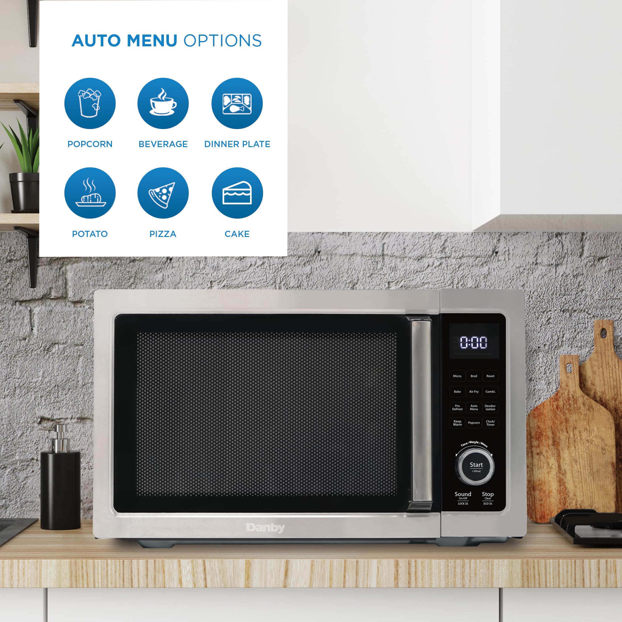 Four à micro-ondes multifonction 5 en 1 Danby avec friteuse à air en acier inoxydable - DDMW1060BSS-6