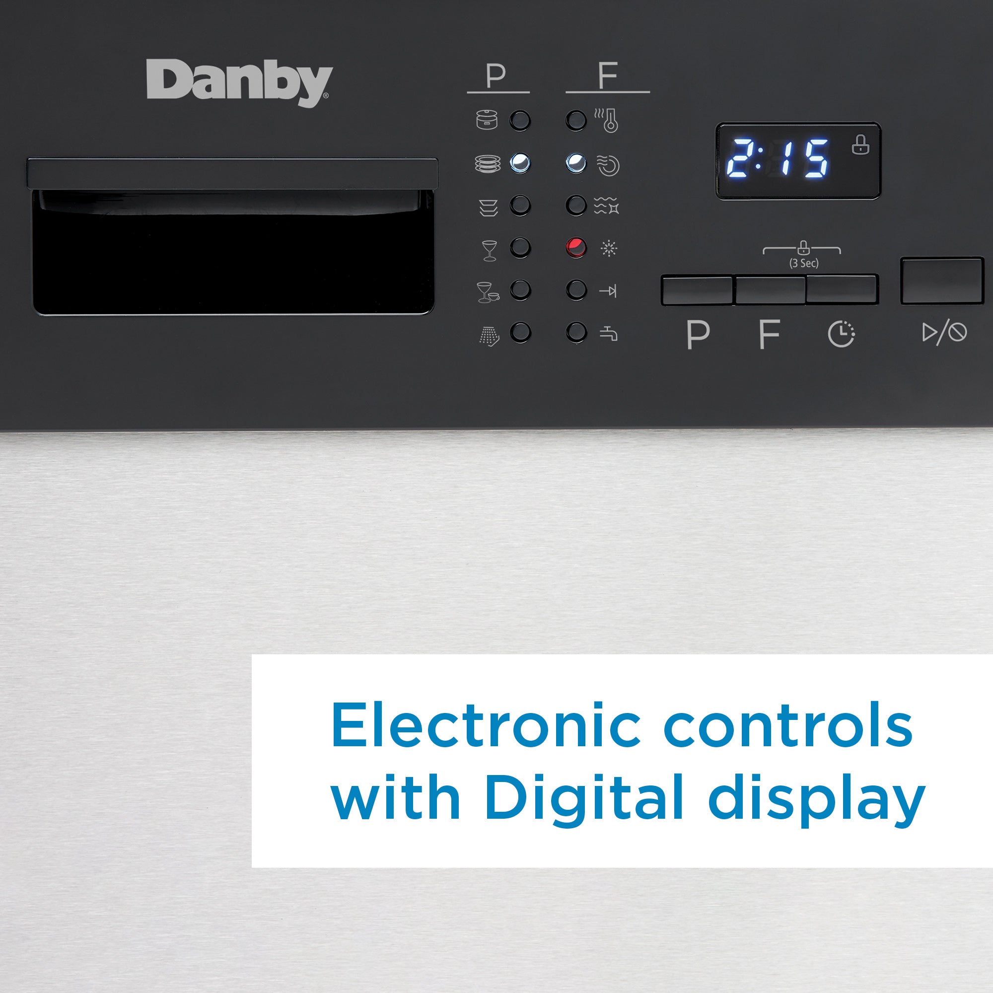 Danby 24″ Wide Built-in Dishwasher in Stainless Steel - DDW2404EBSS
