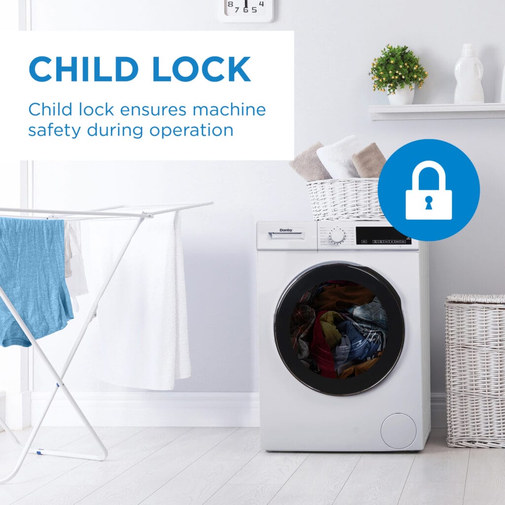 Danby 24-inch, 2.2 cu. ft. Stackable Front Load Washer with Steam in White - DWM022D3WDB