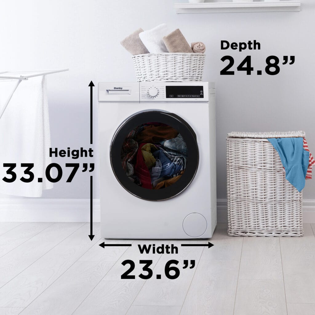 Danby 24-inch, 2.2 cu. ft. Stackable Front Load Washer with Steam in White - DWM022D3WDB