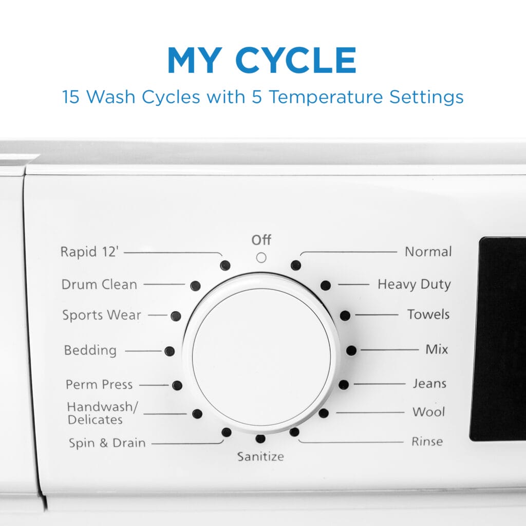 Danby 24-inch, 2.2 cu. ft. Stackable Front Load Washer with Steam in White - DWM022D3WDB