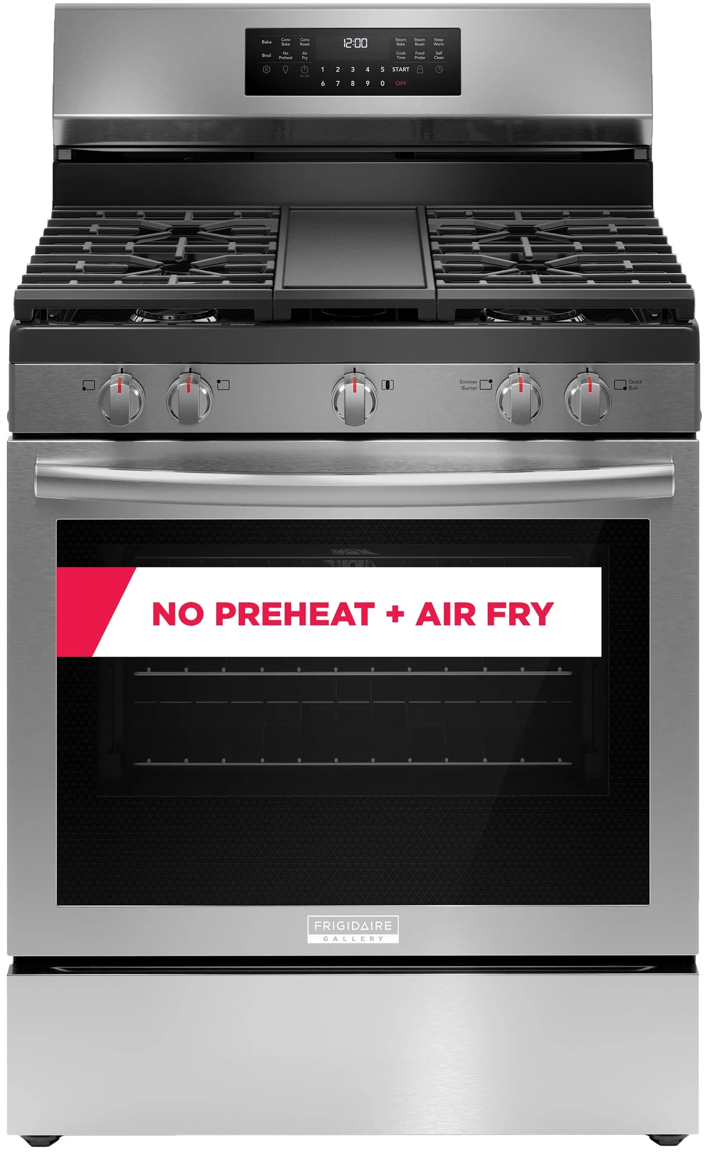 Frigidaire Gallery 30'' Rear Control Gas Range with Total Convection - GCRG3060BF