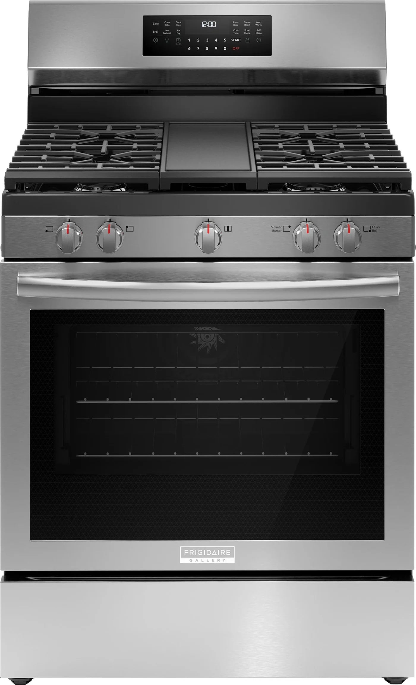 Frigidaire Gallery 30'' Rear Control Gas Range with Total Convection - GCRG3060BF