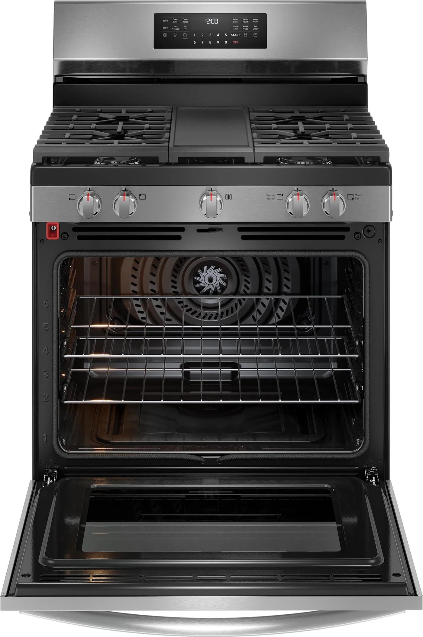 Frigidaire Gallery 30'' Rear Control Gas Range with Total Convection - GCRG3060BF