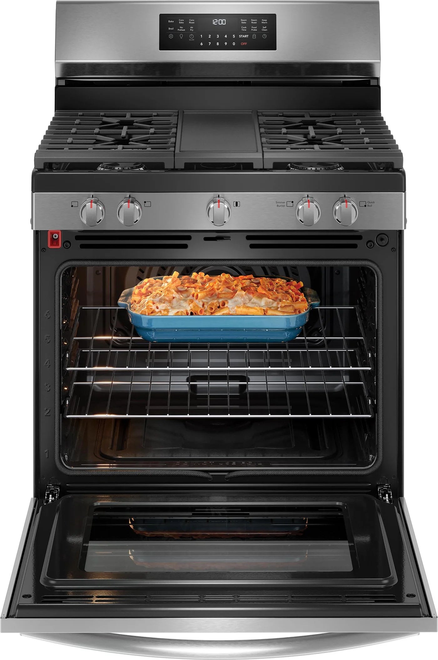 Frigidaire Gallery 30'' Rear Control Gas Range with Total Convection - GCRG3060BF