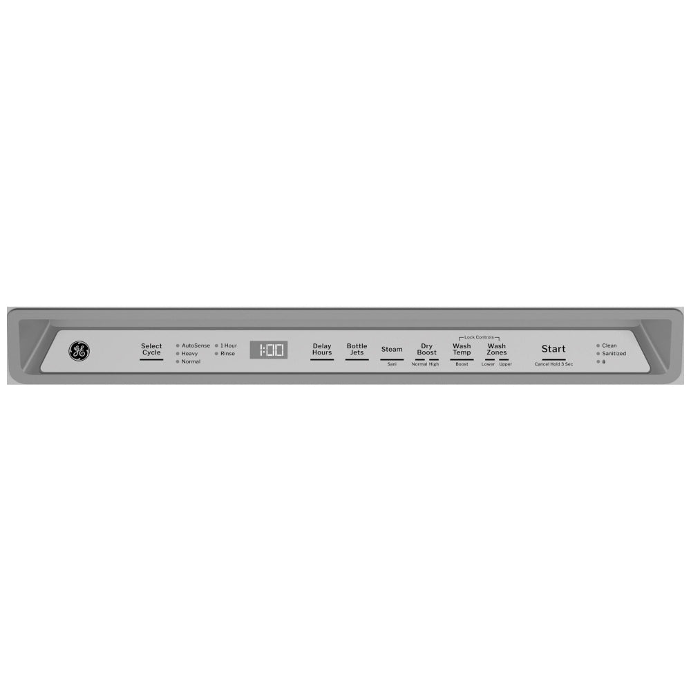GE Front Control Stainless Steel Interior Dishwasher with Sanitize Cycle - GDF650SYVFS