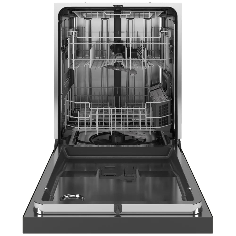 GE Front Control Stainless Steel Interior Dishwasher with Sanitize Cycle - GDF650SYVFS