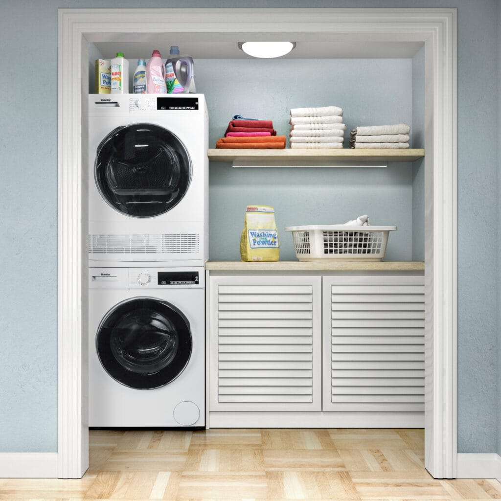 Danby 24-inch, 2.2 cu. ft. Stackable Front Load Washer with Steam in White - DWM022D3WDB