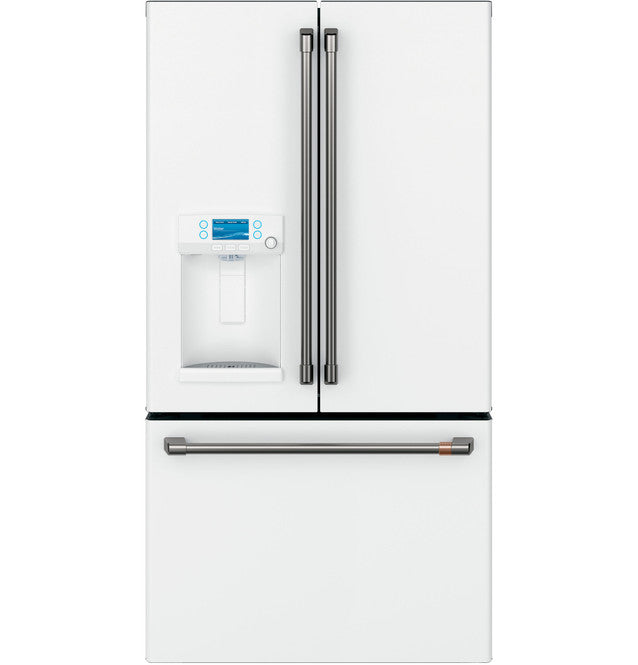 Réfrigérateur intelligent à portes françaises de 22,1 pi3 à profondeur de comptoir Café™ ENERGY STAR® avec distributeur d'eau chaude - CYE22TP4MW2