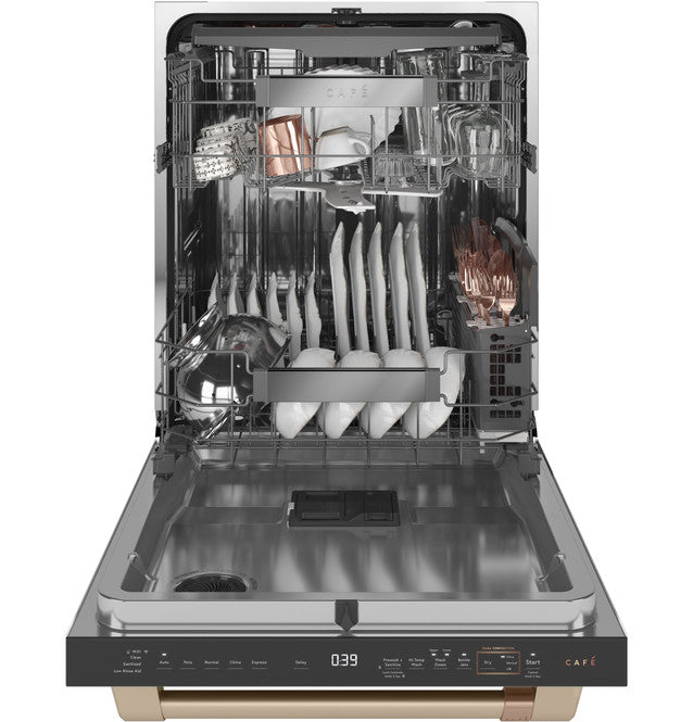 Lave-vaisselle intelligent Café™ ENERGY STAR® avec intérieur en acier inoxydable et système de désinfection et de lavage ultra-nettoyant et séchage ultra-rapide à double convection - CDT875P4NW2
