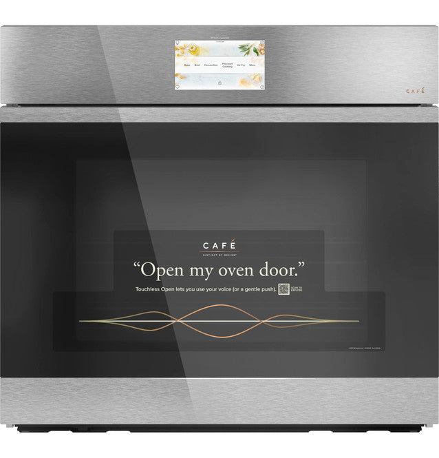 Four mural simple à convection encastrable intelligent Café™ de 30 po en verre platine - CTS90DM2NS5