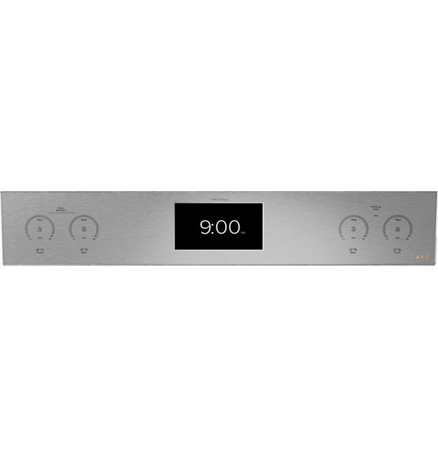 Cuisinière intelligente encastrable de 30 po Café™ à commandes frontales, à induction et à convection avec caméra intégrée au four en verre platine