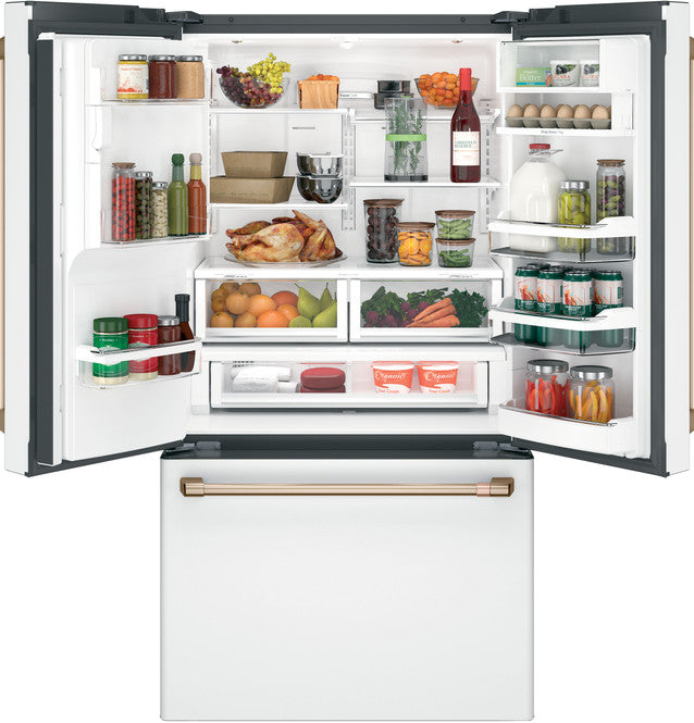 Réfrigérateur intelligent à portes françaises de 22,1 pi3 à profondeur de comptoir Café™ ENERGY STAR® avec distributeur d'eau chaude - CYE22TP4MW2