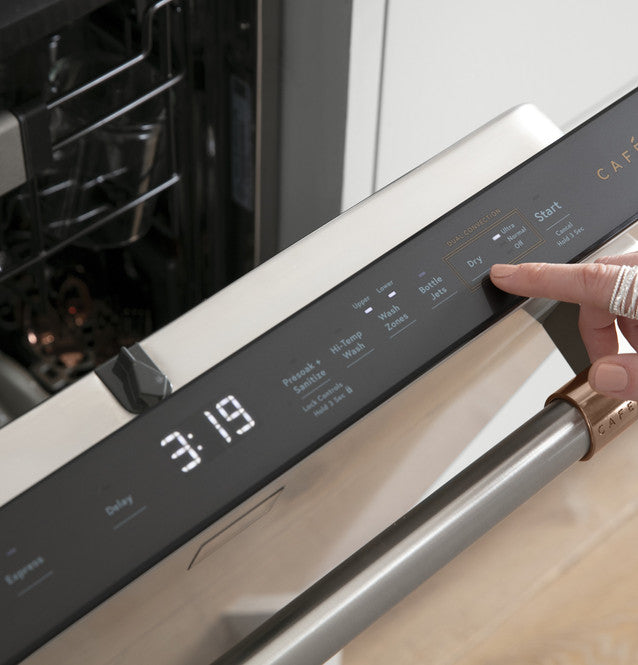 Lave-vaisselle intelligent Café™ ENERGY STAR® avec intérieur en acier inoxydable et lavage ultra-nettoyant, et séchage ultra-rapide à double convection - CDT875P2NS1