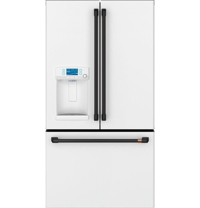 Réfrigérateur intelligent à portes françaises de 22,1 pi3 à profondeur de comptoir Café™ ENERGY STAR® avec distributeur d'eau chaude - CYE22TP4MW2