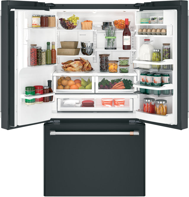 Réfrigérateur intelligent à portes françaises de 22,1 pi3 à profondeur de comptoir Café™ ENERGY STAR® avec distributeur d'eau chaude - CYE22TP3MD1