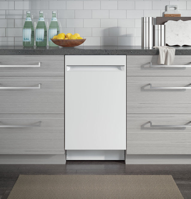 Lave-vaisselle GE Profile™ ENERGY STAR® 18 po avec intérieur en acier inoxydable et cycle de désinfection conforme à l'ADA - PDT145SGLWW