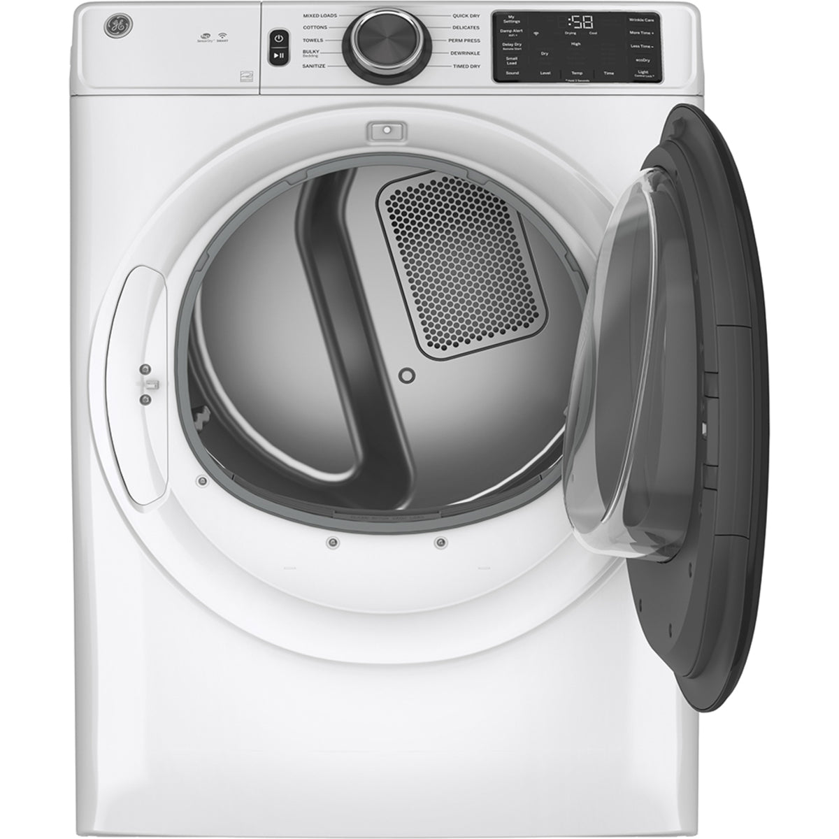 GE® 7.8 cu. ft. Capacity, 10.1 kg (IEC) Dryer with Built-In Wifi White - GFD55ESMNWW