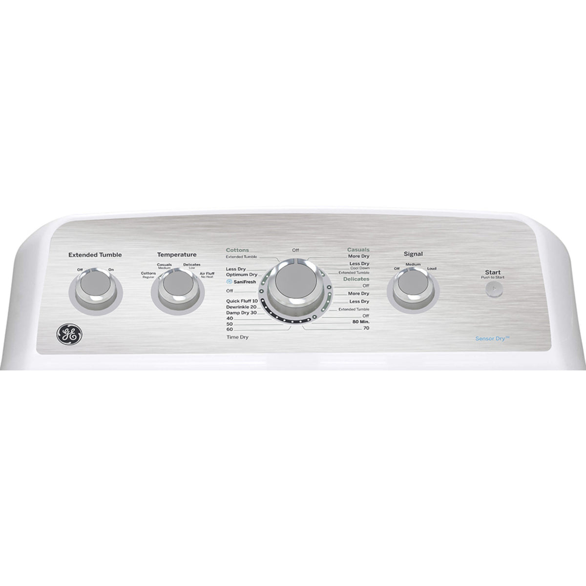 GE 7.2 cu.ft. Top Load Electric Dryer with Sani Fresh Cycle White - GTD45EBMRWS