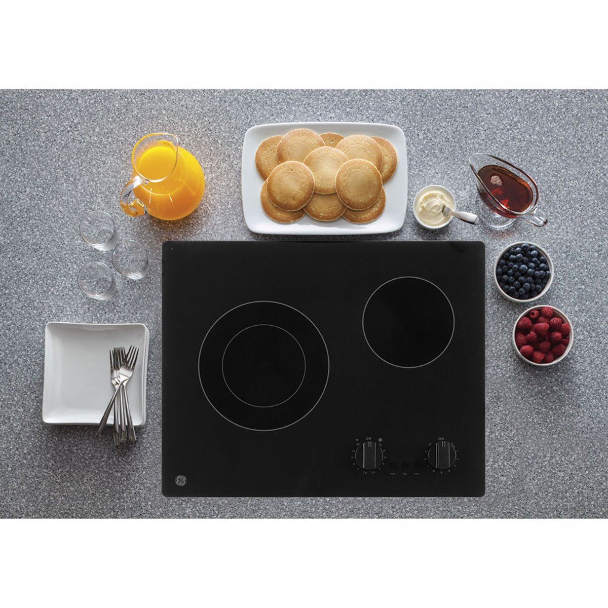 GE 21" Electric Cooktop Black - JP3021DPBB