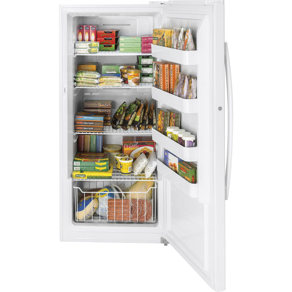 Congélateur vertical sans givre GE de 14,1 pi³ - FUF14SMRWW