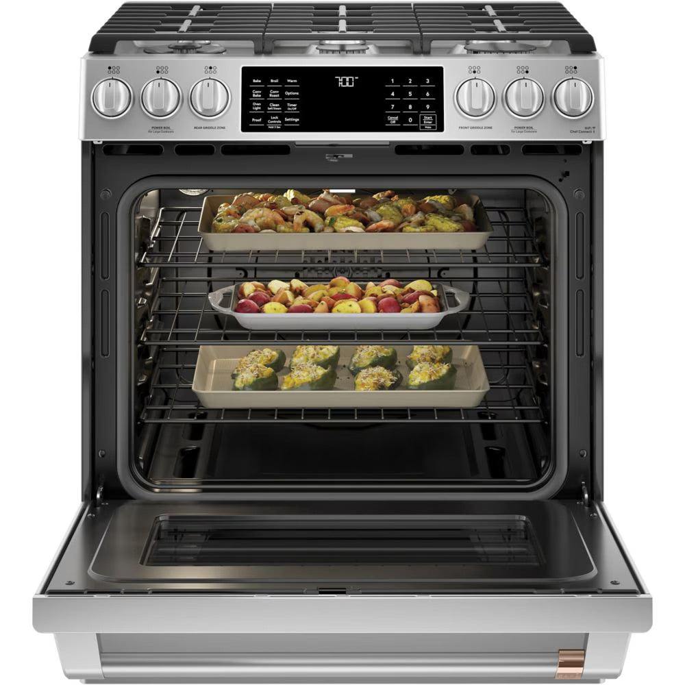 Cuisinière à gaz encastrable de 30 pouces avec four à convection en acier inoxydable - CCGS700P2MS1