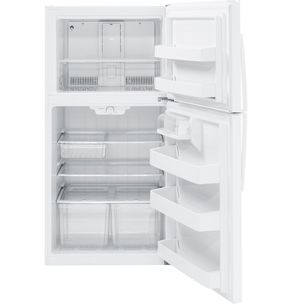 GE® ENERGY STAR® 21.1 Cu. Ft. Top-Freezer Refrigerator - GTE21GTHWW