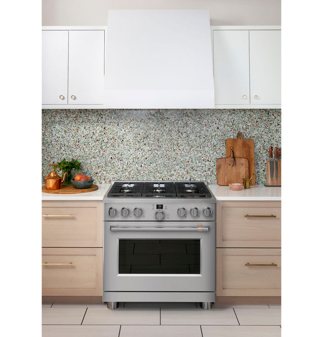 Café™ 36" Smart All-Gas Commercial-Style Range with 6 Burners (Natural Gas) - CGY366P2TS1