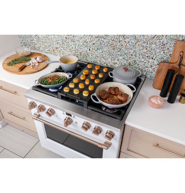 Café™ 36" Smart Dual-Fuel Commercial-Style Range with 6 Burners (Natural Gas) - C2Y366P2TS1