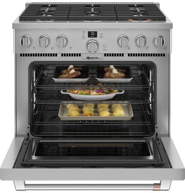 Café™ 36" Smart Dual-Fuel Commercial-Style Range with 6 Burners (Natural Gas) - C2Y366P2TS1