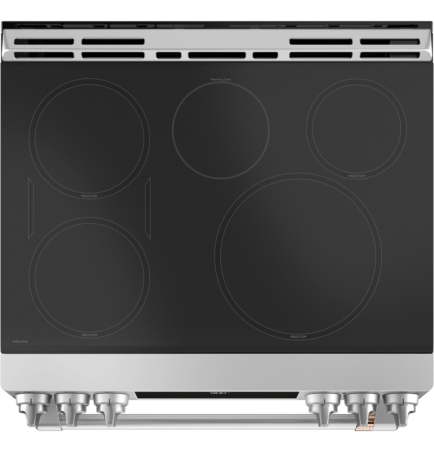 Cuisinière à induction et à convection encastrable en acier inoxydable Café™ de 30 po avec tiroir chauffant (5,7 pi³) - CCHS900P2MS1