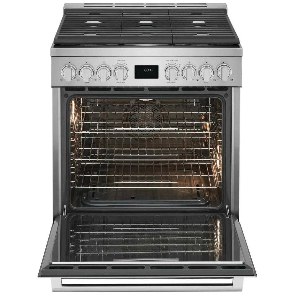 30'' Front Control Freestanding Gas Range - ECFG3068AS