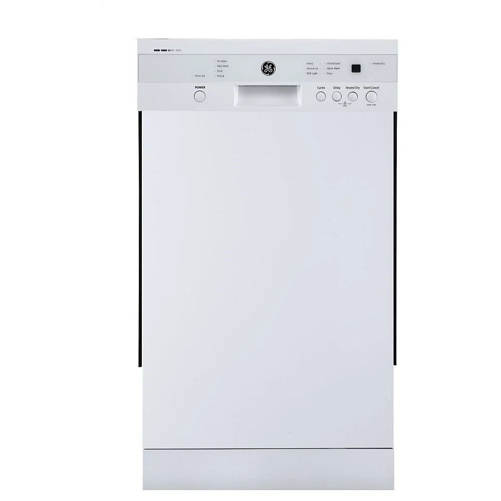 GE 18" Built-In Front Control Dishwasher with Stainless Steel Tall Tub White - GBF180SGMWW