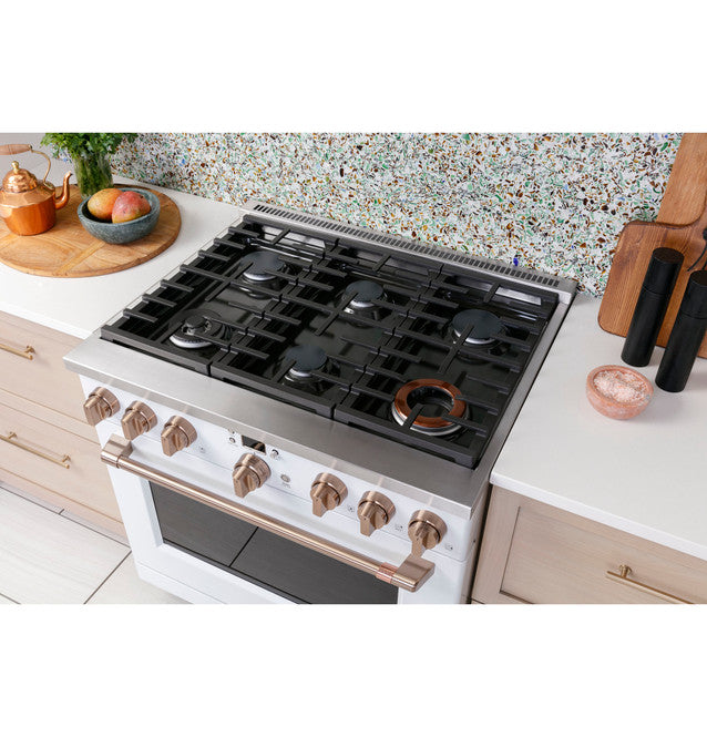 Café™ 36" Smart All-Gas Commercial-Style Range with 6 Burners (Natural Gas) - CGY366P2TS1