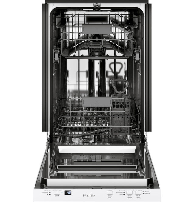 GE Profile™ ENERGY STAR® 18" ADA Compliant Stainless Steel Interior Dishwasher with Sanitize Cycle - PDT145SGLWW