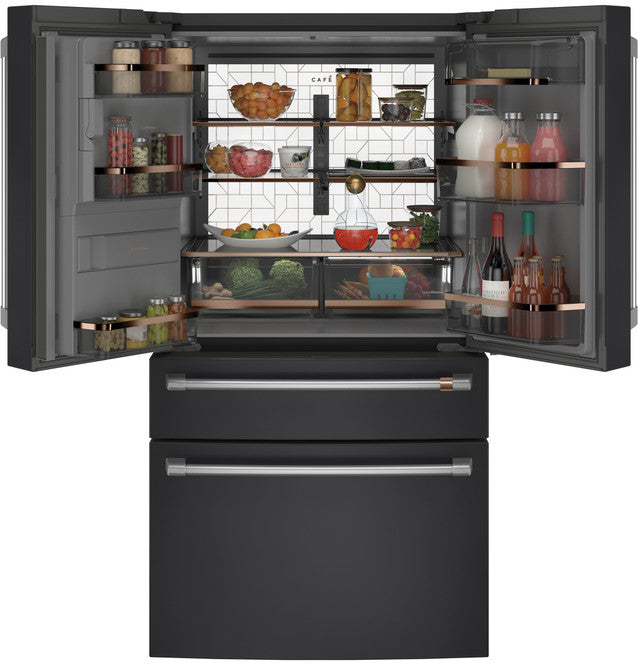 Café™ ENERGY STAR® 22.3 Cu. Ft. Smart Counter-Depth 4-Door French-Door Refrigerator - CXE22DP3PD1