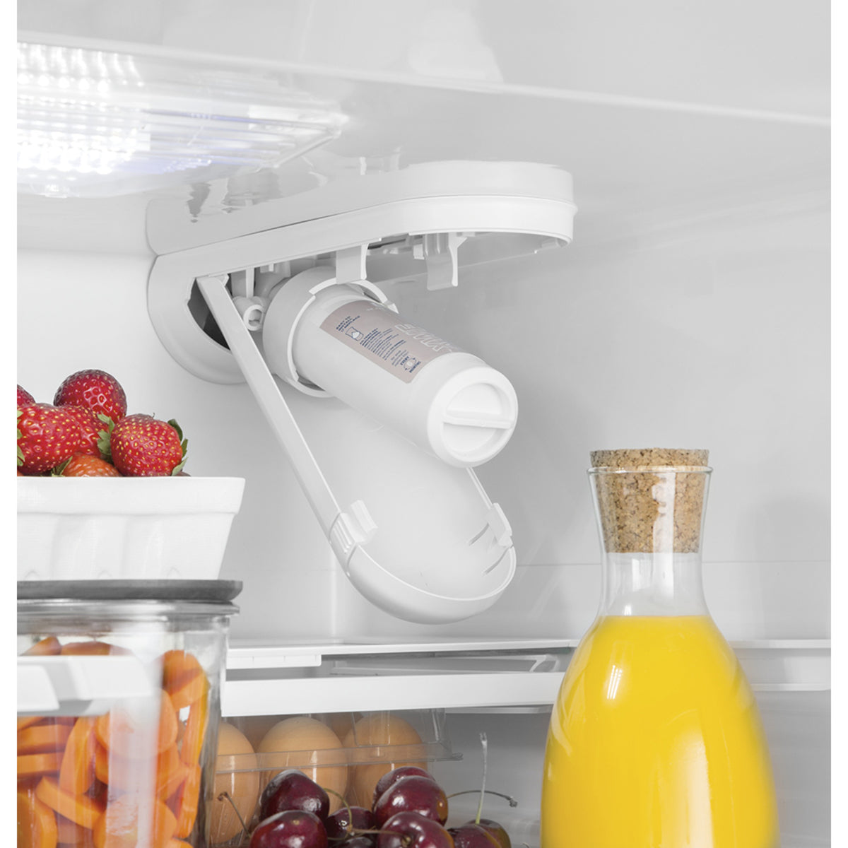 GE 27 Cu.Ft, French Door Refrigerator White- GNE27JGMWW