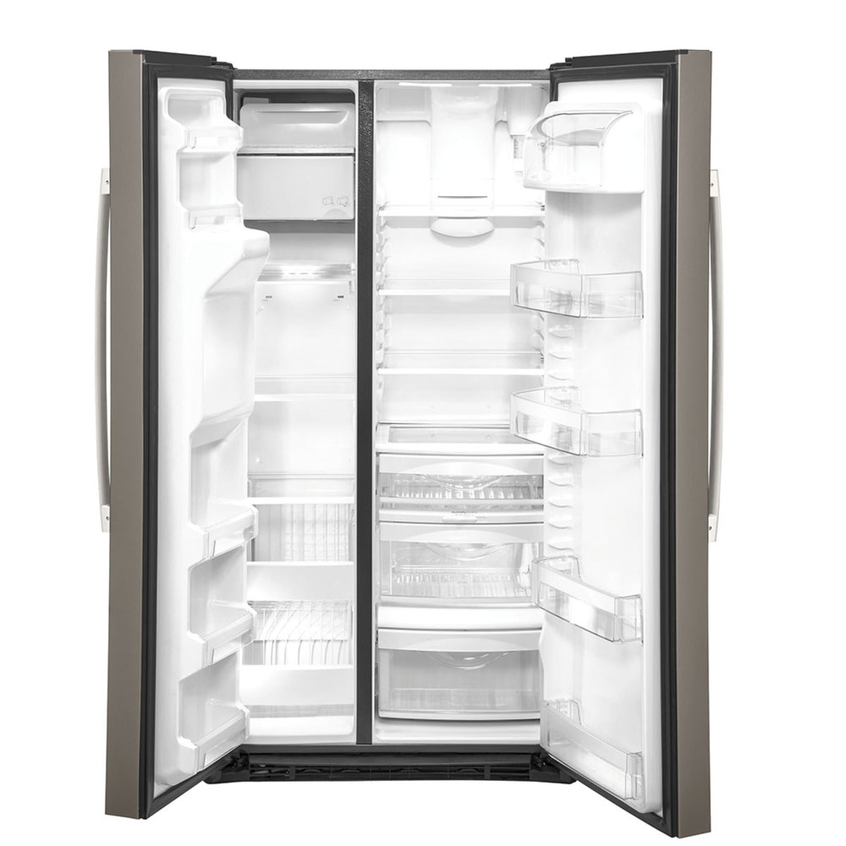 GE 21.8 Cu. Ft. Counter-Depth Side-By-Side Refrigerator Slate - GZS22IMNES