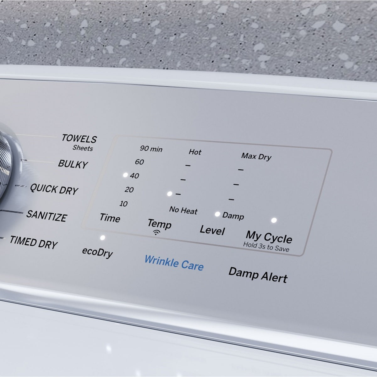 Sécheuse à gaz GE Profile de 7,4 pi³, blanche - PTD60GBSRWS