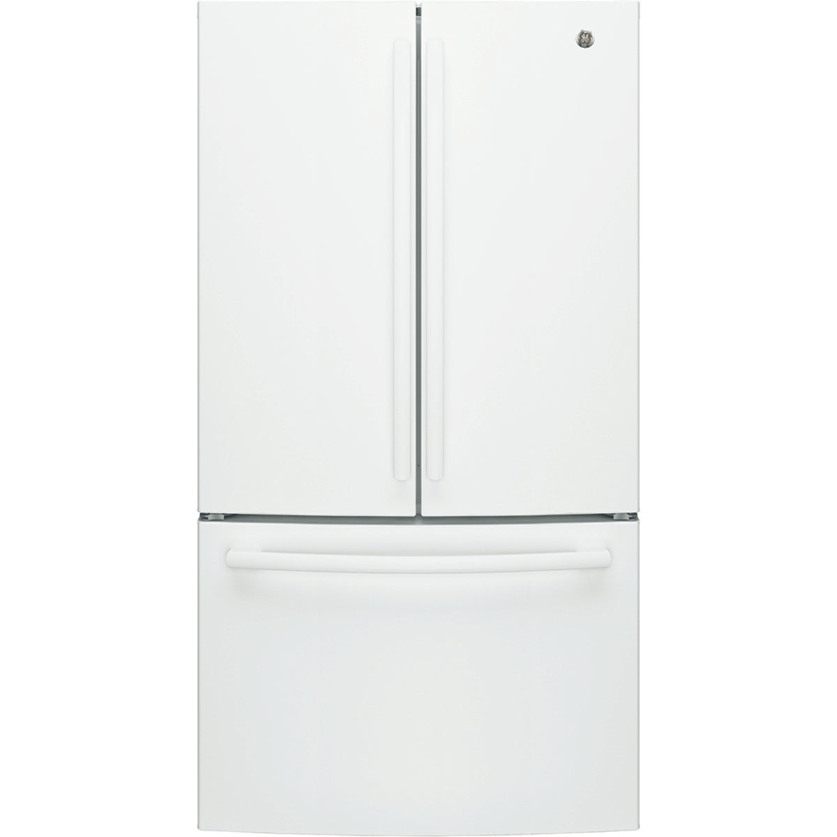 GE 27 Cu.Ft, French Door Refrigerator White- GNE27JGMWW